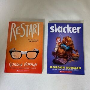 🆕 GORDON KORMAN Slacker & ReStart 2 Book Set Fiction Comedy Humor Young Reader